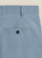 Italian Powder Blue Cotton Stretch Shorts - StudioSuits