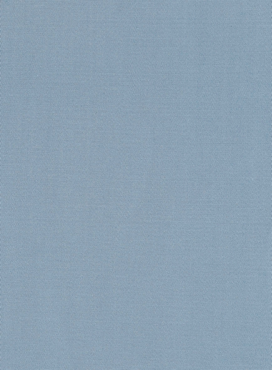 Italian Powder Blue Cotton Stretch Shorts - StudioSuits