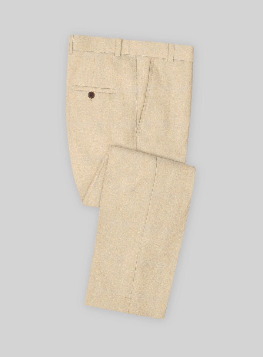 Italian Prato Musk Linen Pants - StudioSuits