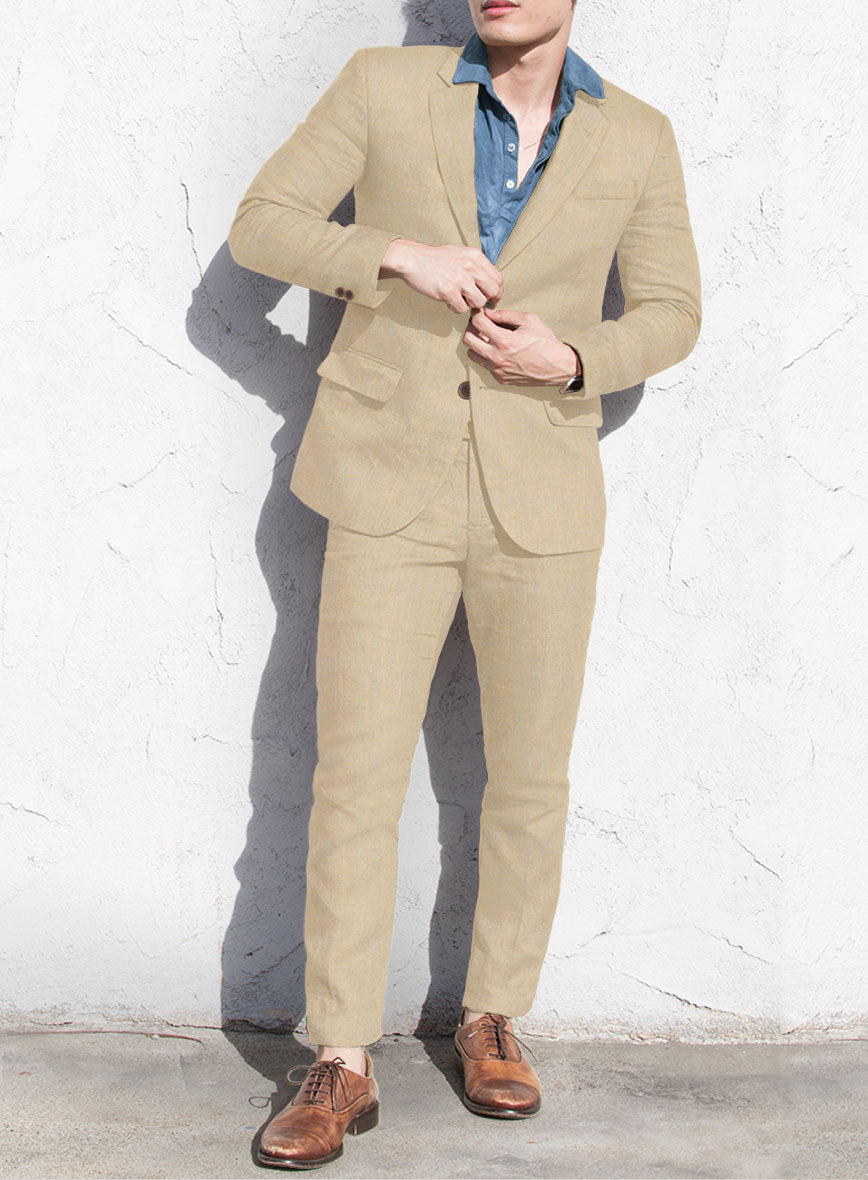 Italian Prato Musk Linen Suit - StudioSuits