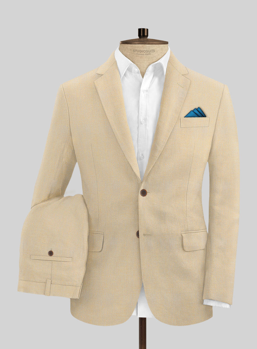 Italian Prato Musk Linen Suit - StudioSuits
