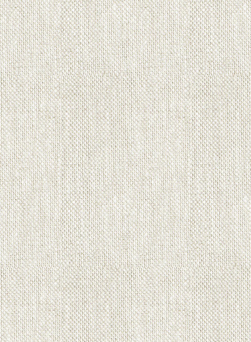 Italian Prato Beige Dobby Linen Suit - StudioSuits