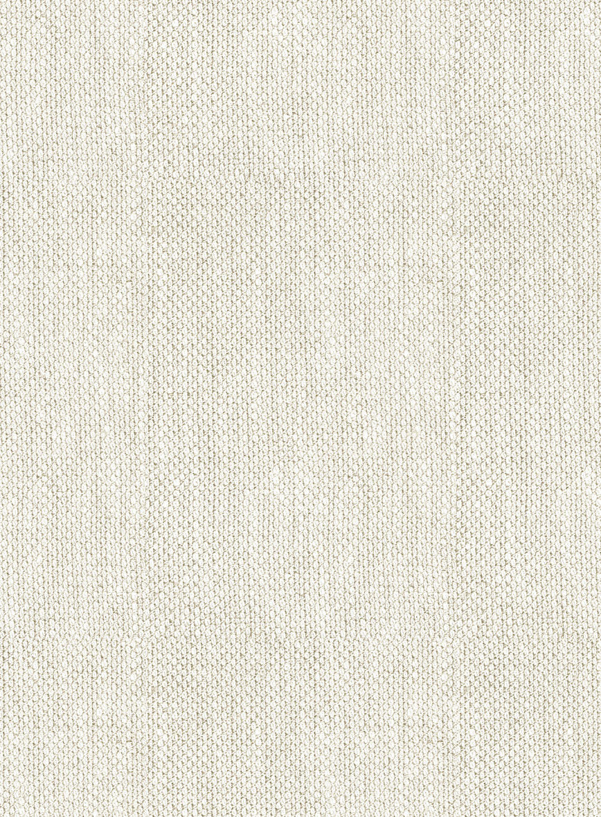 Italian Prato Beige Dobby Linen Suit - StudioSuits