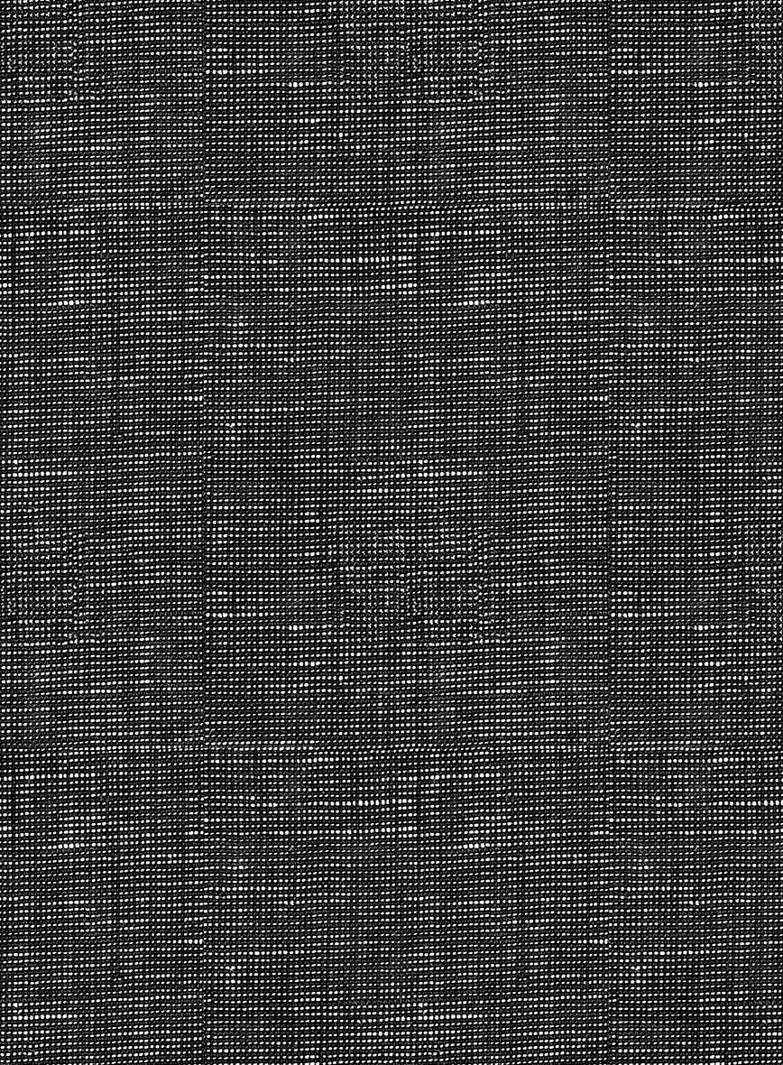 Italian Prato Black Chambray Linen Suit - StudioSuits
