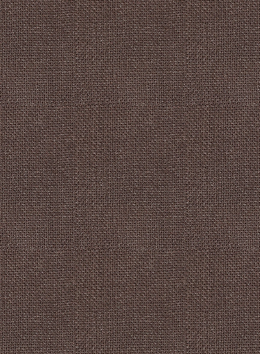 Italian Prato Brown Dobby Linen Jacket - StudioSuits