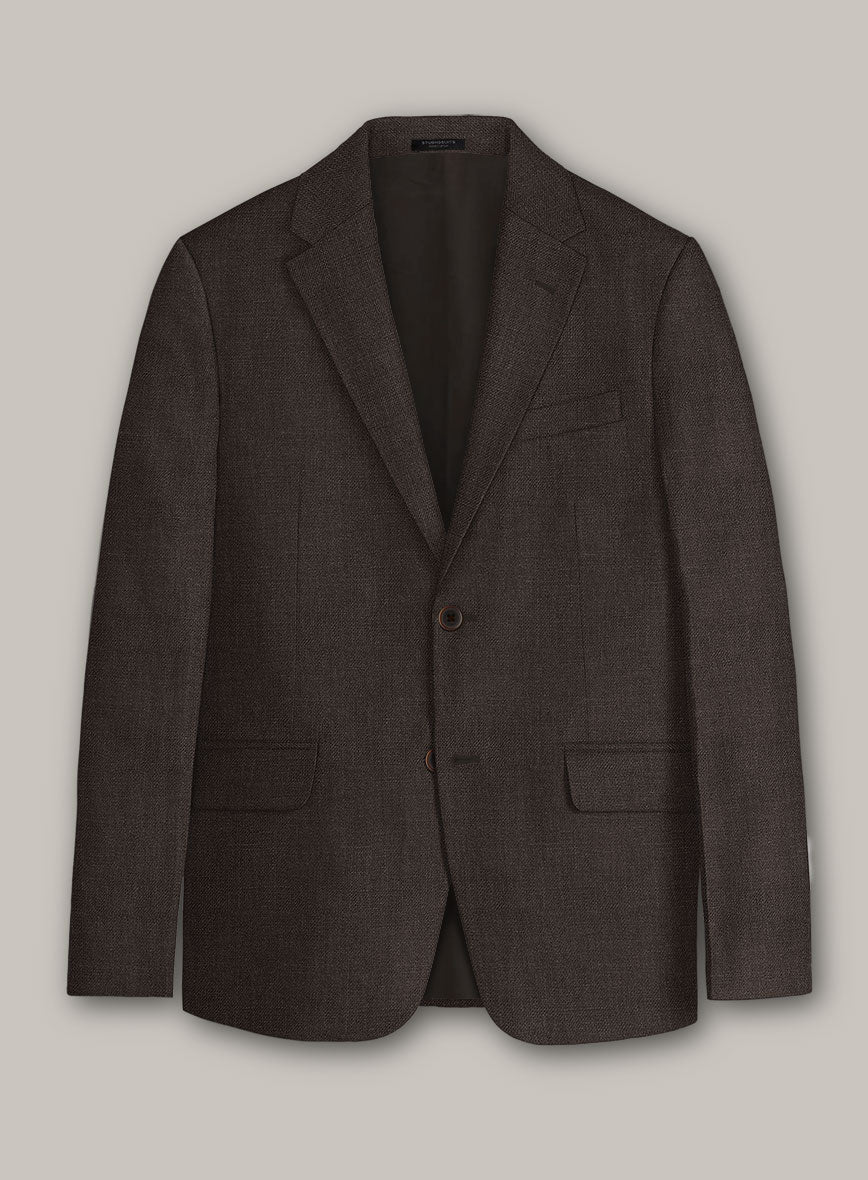 Italian Prato Brown Linen Suit - StudioSuits