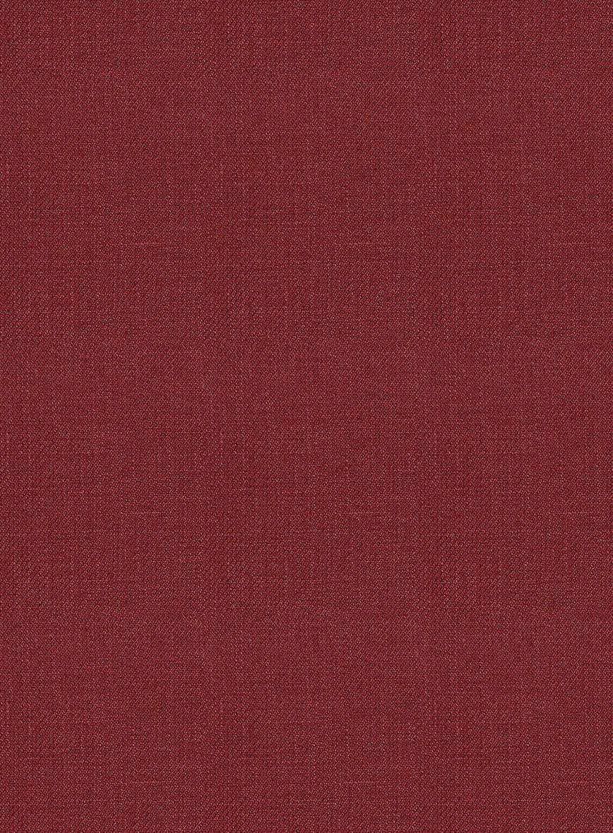 Italian Prato Burgundy Linen Pants - StudioSuits