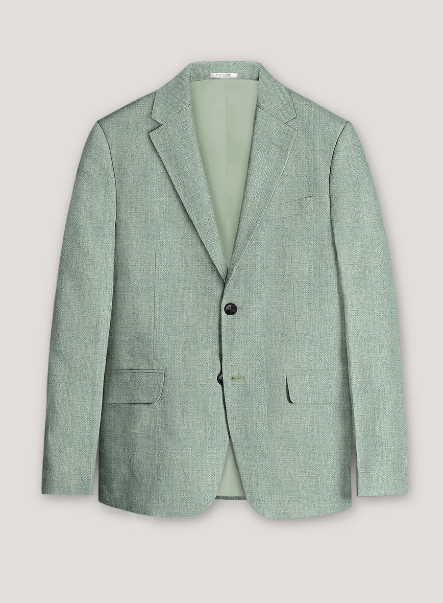 Italian Prato Celadon Linen Suit - StudioSuits