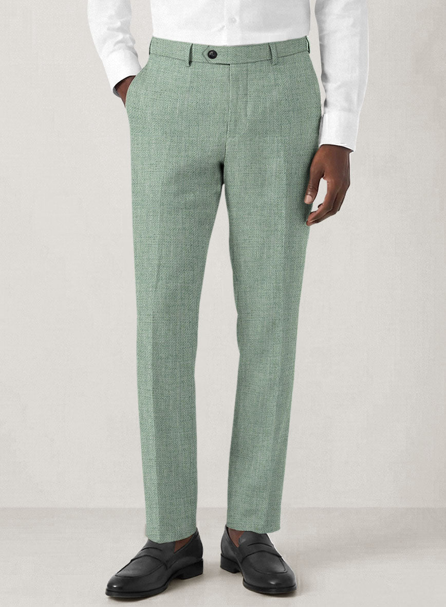 Italian Prato Celadon Linen Suit - StudioSuits