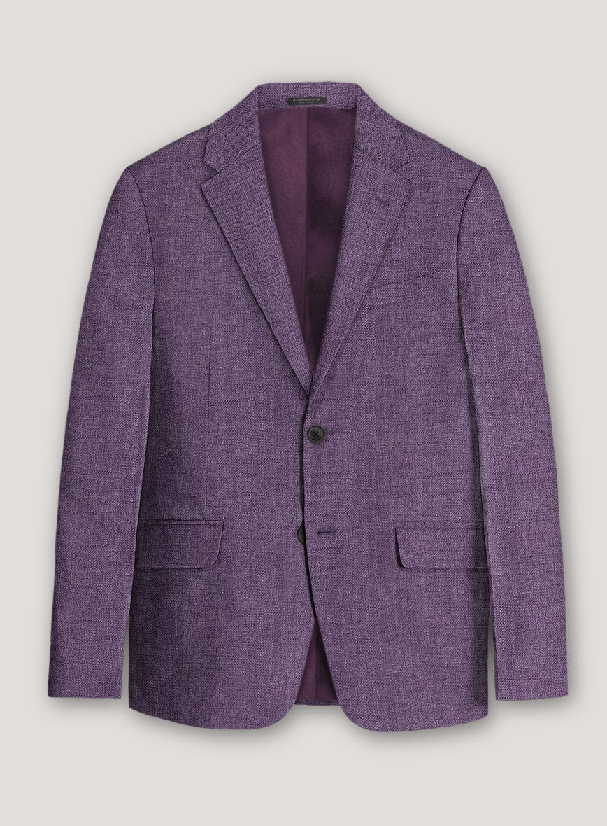 Italian Prato Damson Linen Suit - StudioSuits