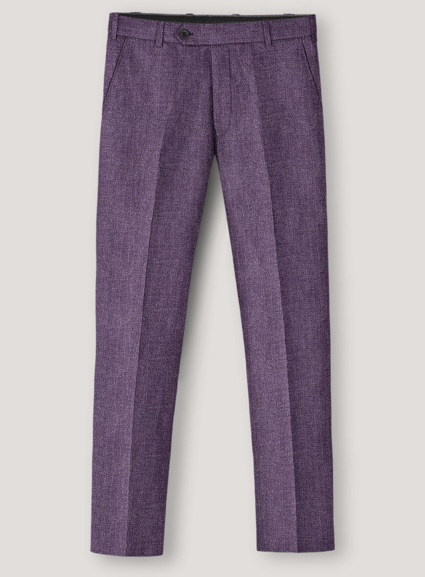 Italian Prato Damson Linen Suit - StudioSuits