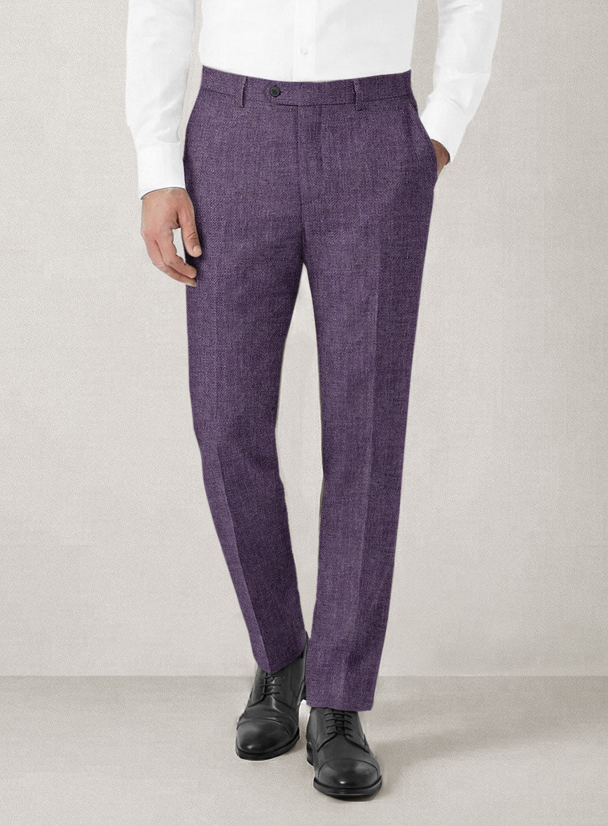 Italian Prato Damson Linen Suit - StudioSuits