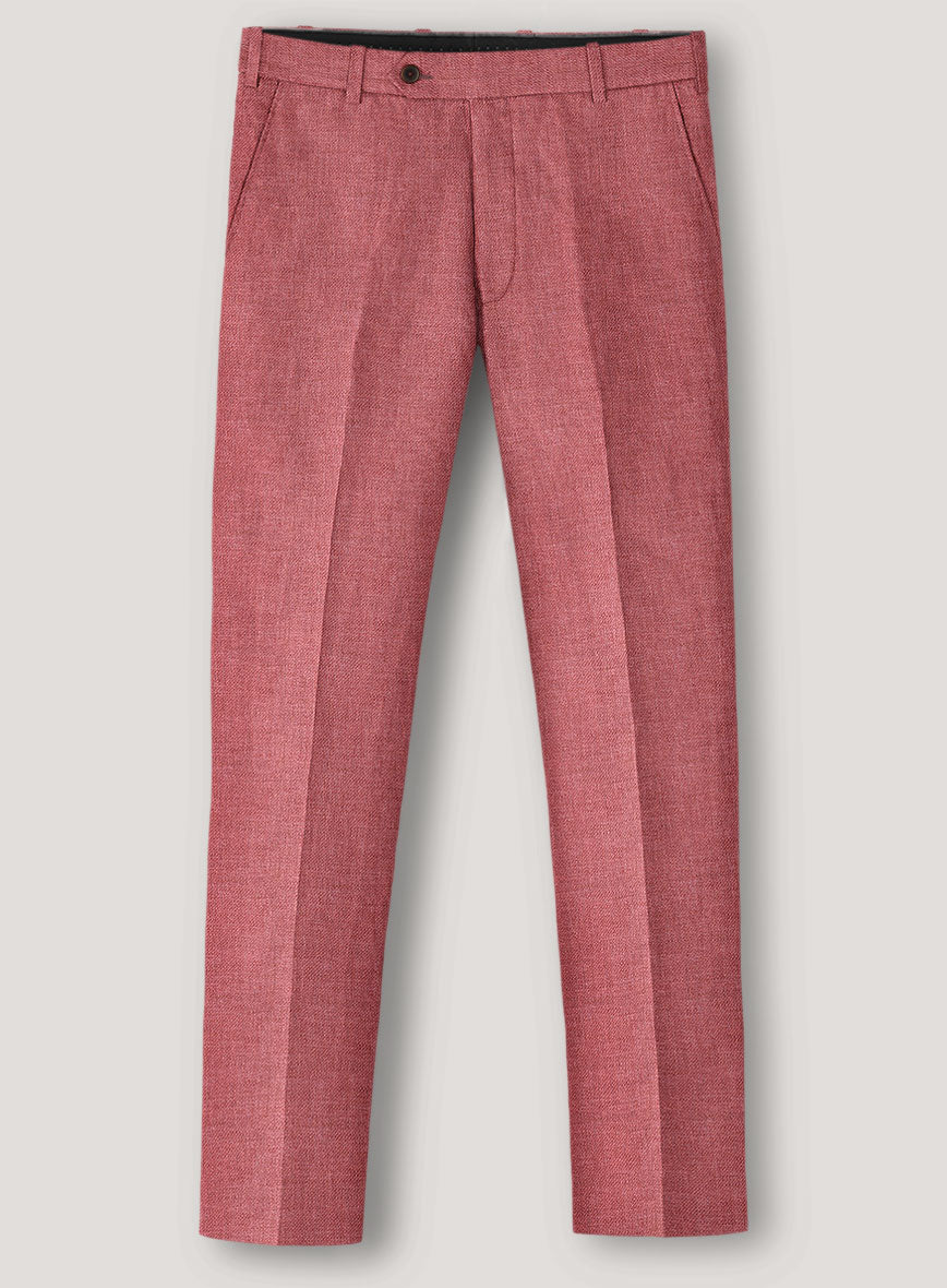 Italian Prato Dusty Rose Linen Pants - StudioSuits