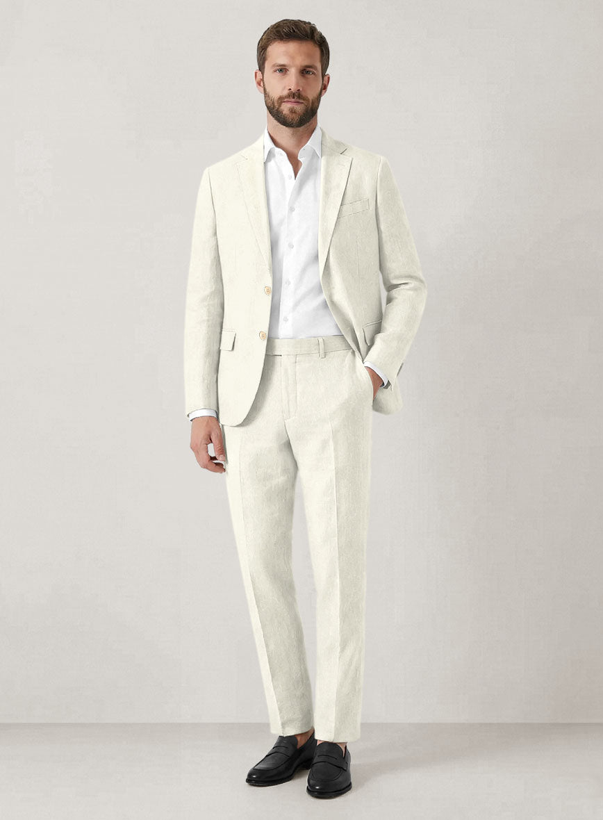 Italian Prato Fawn Linen Suit - StudioSuits