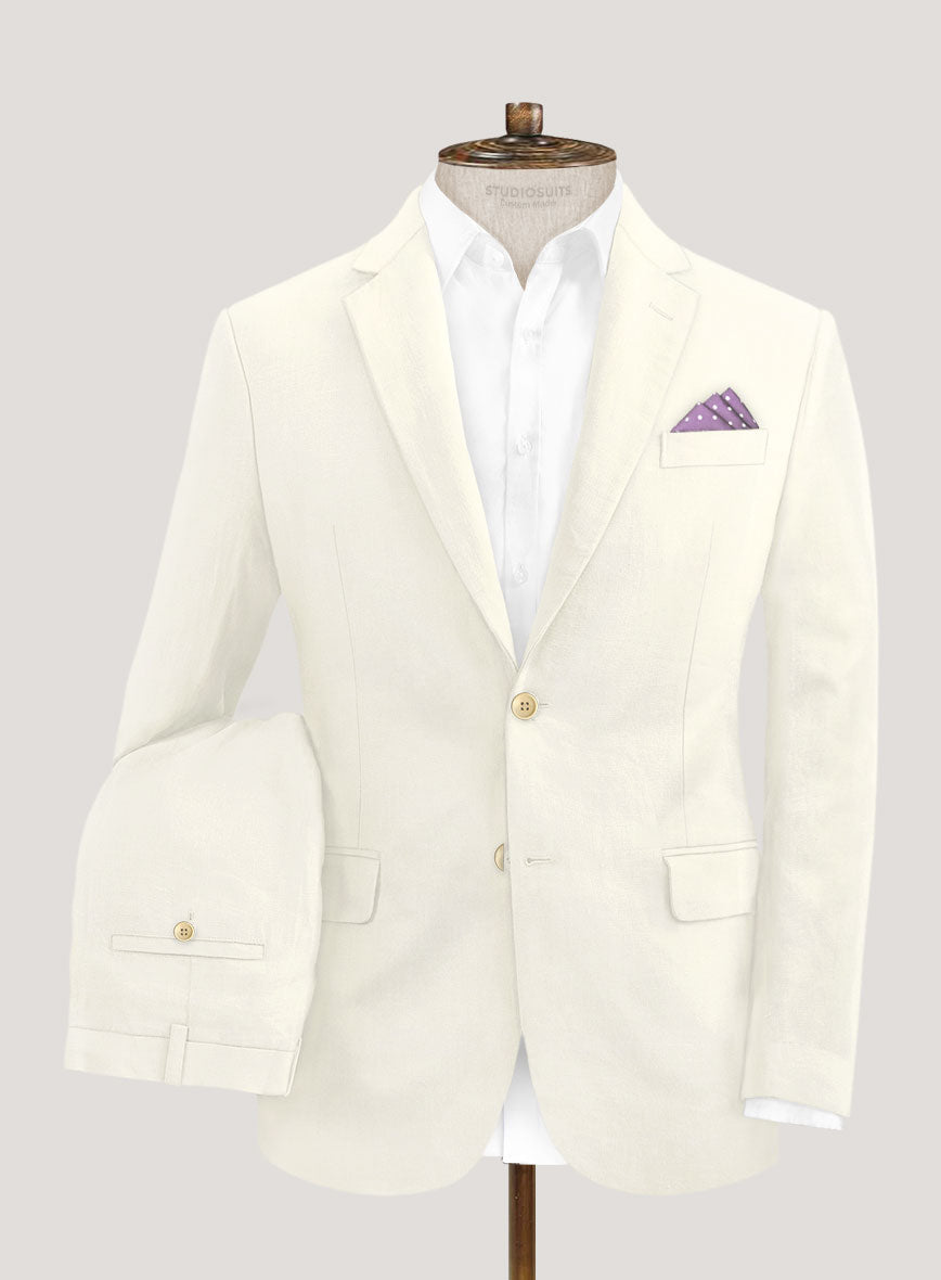 Italian Prato Fawn Linen Suit - StudioSuits