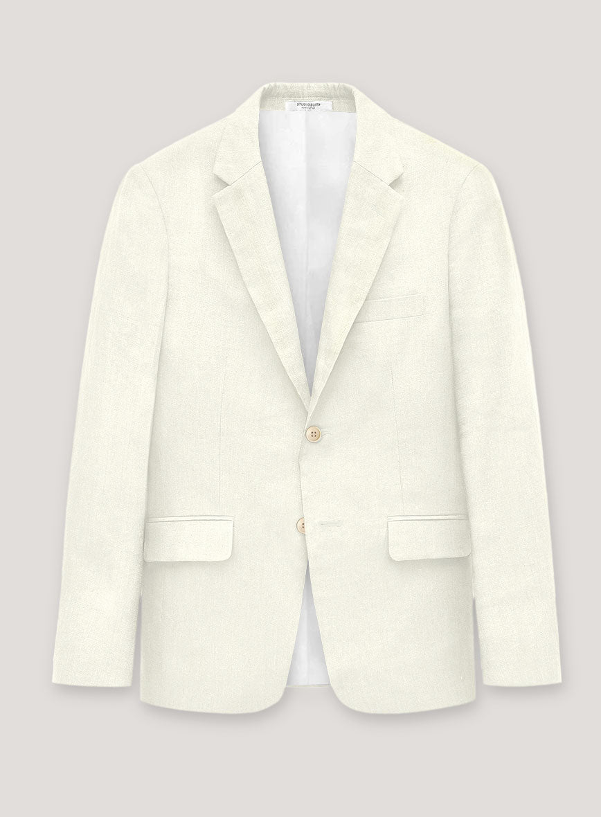 Italian Prato Fawn Linen Jacket - StudioSuits
