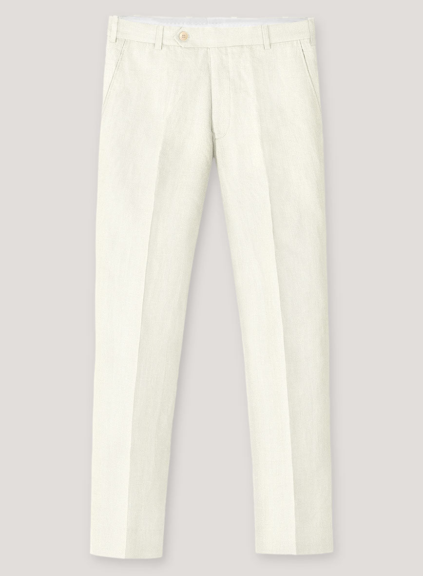 Italian Prato Fawn Linen Pants - StudioSuits