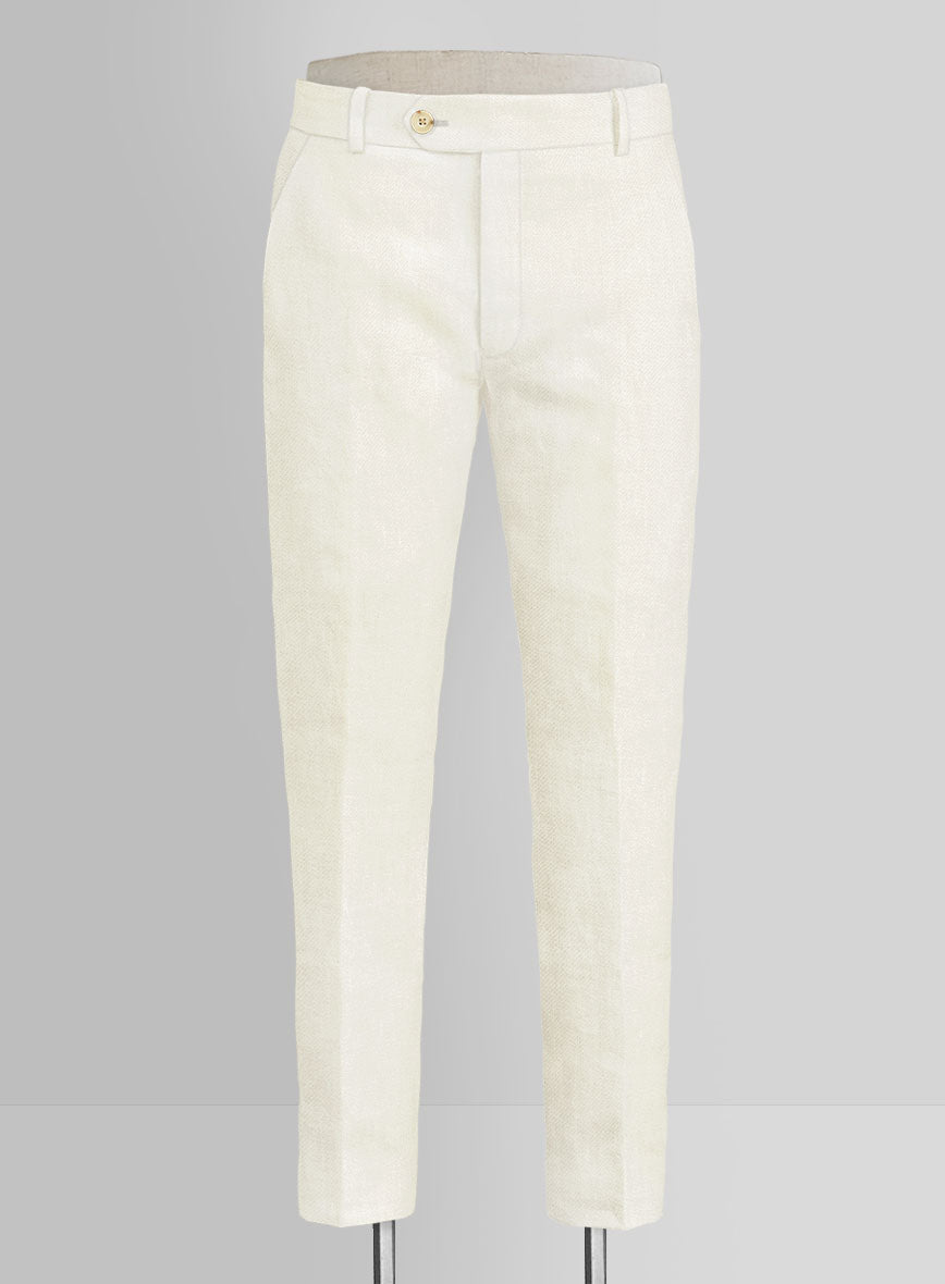 Italian Prato Fawn Linen Pants - StudioSuits