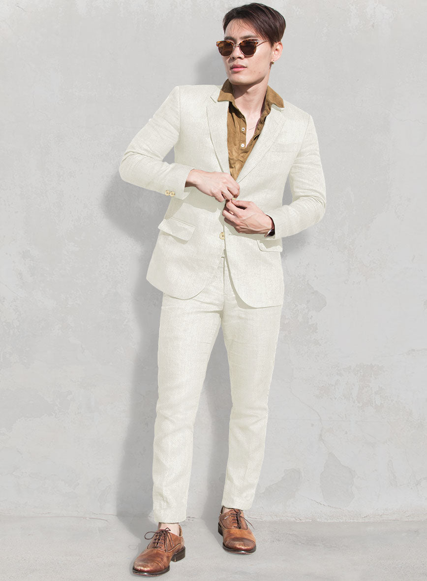 Italian Prato Fawn Linen Suit - StudioSuits