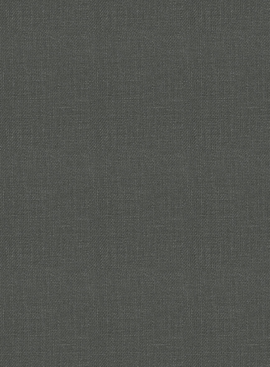 Italian Prato Gray Linen Bomber Jacket - StudioSuits