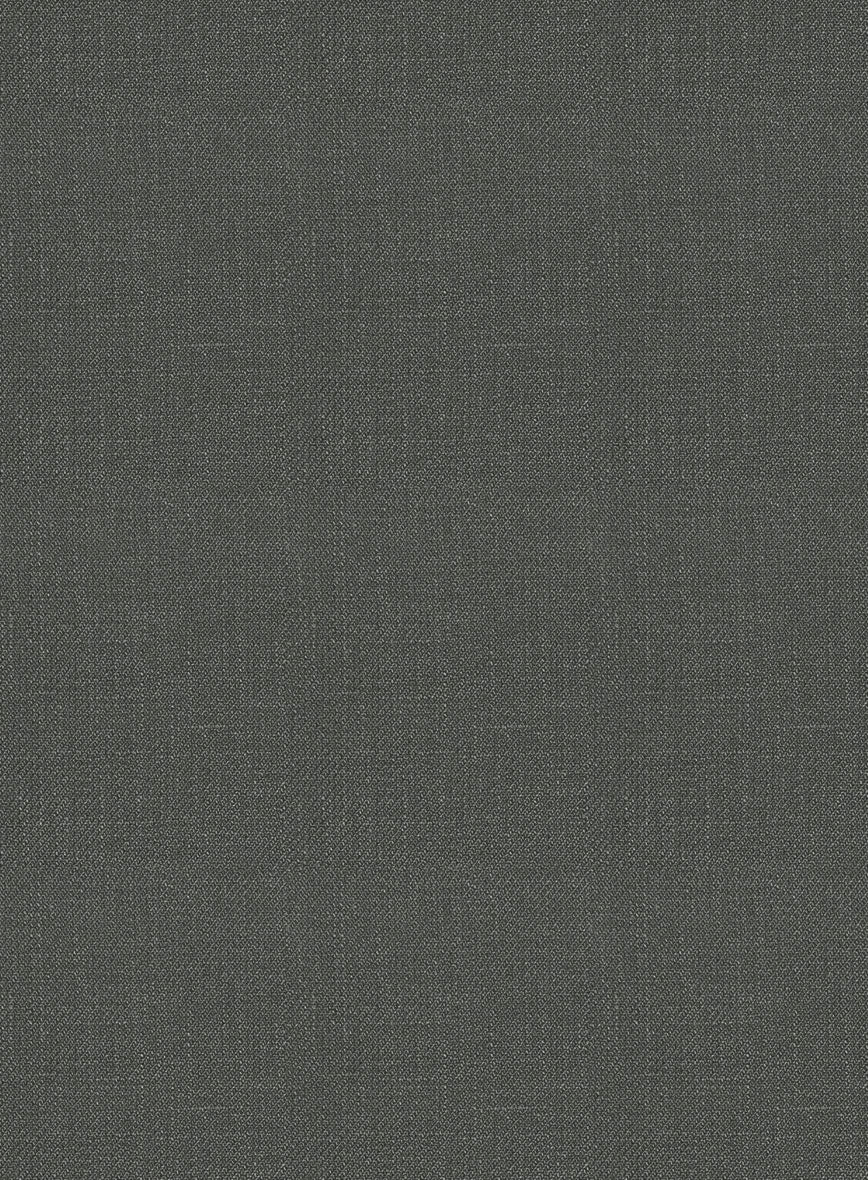 Italian Prato Gray Linen Highland Trousers - StudioSuits