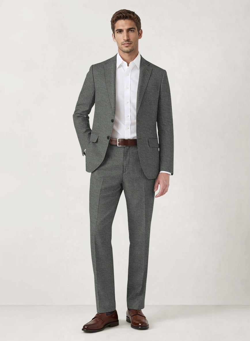 Italian Prato Gray Linen Suit - StudioSuits