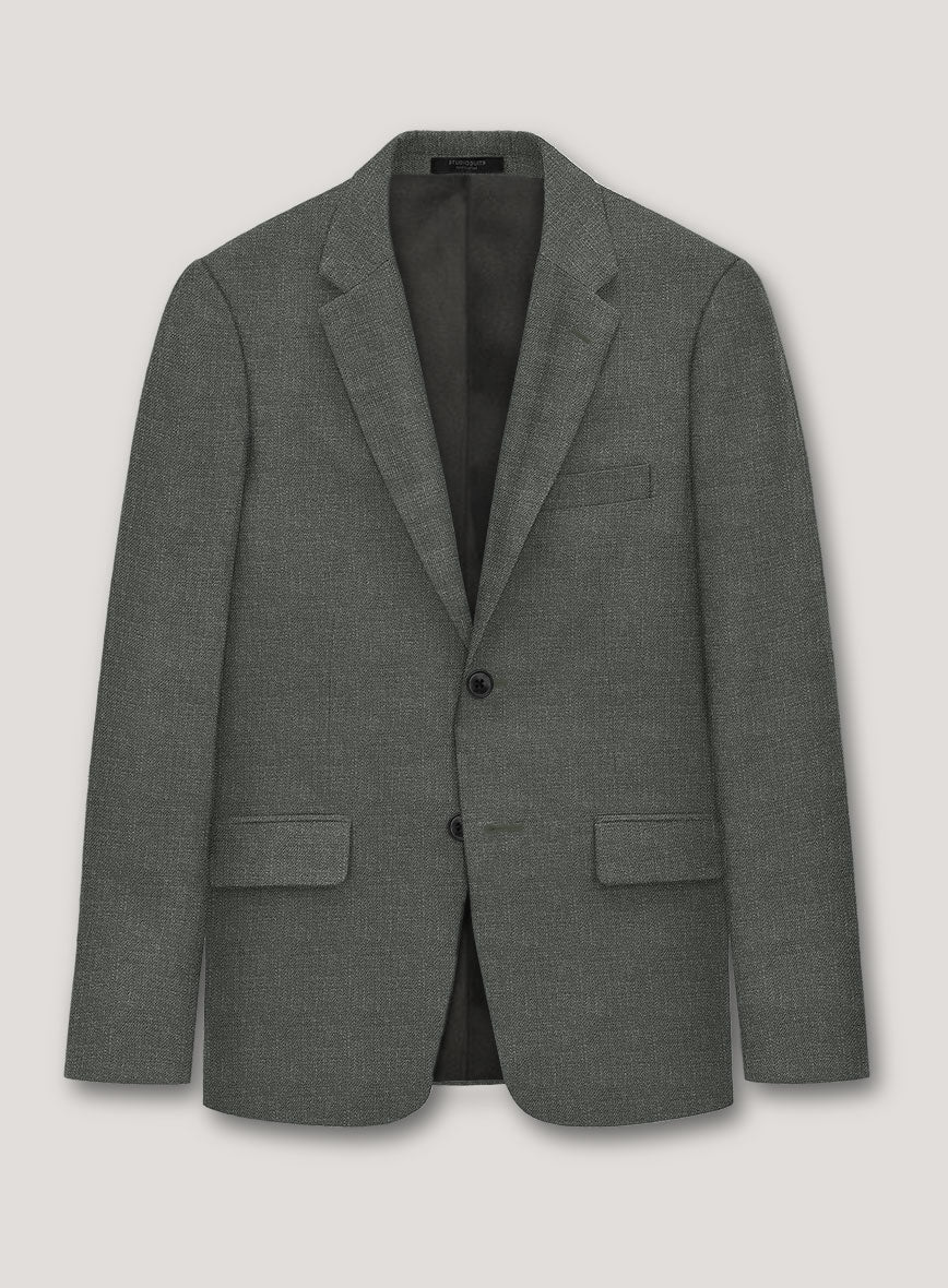 Italian Prato Gray Linen Jacket - StudioSuits