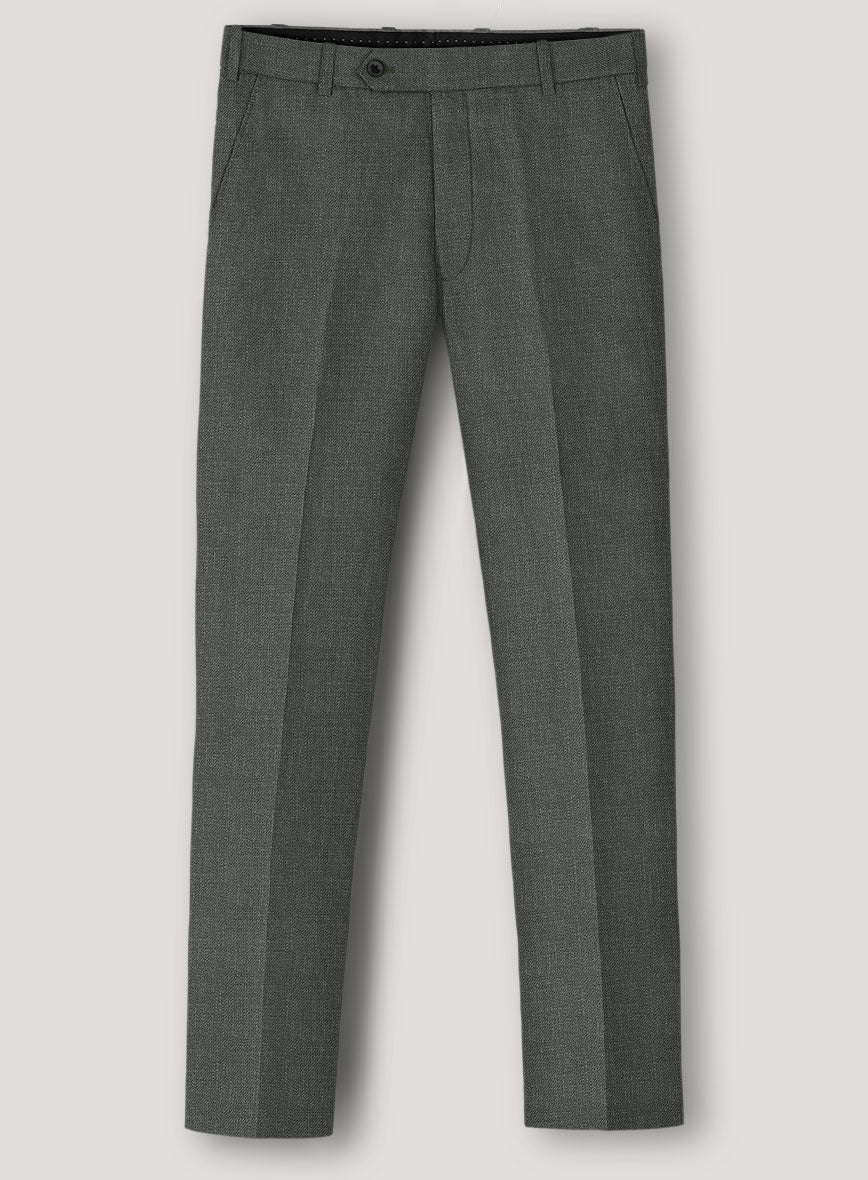 Italian Prato Gray Linen Pants - StudioSuits