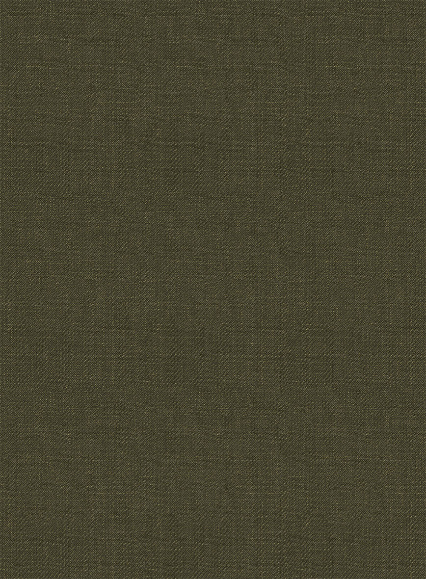 Italian Prato Green Linen Double Breasted Suit - StudioSuits