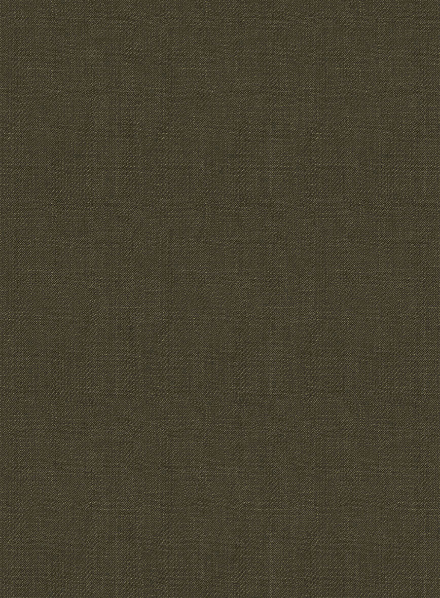 Italian Prato Green Linen Highland Trousers - StudioSuits