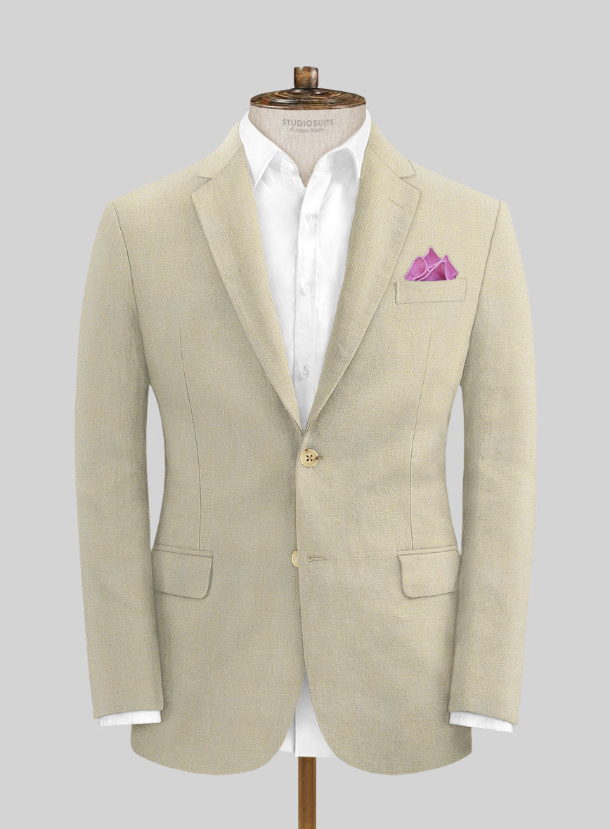 Italian Prato Khaki Linen Suit - StudioSuits