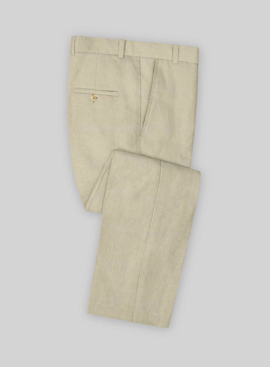 Italian Prato Khaki Linen Suit - StudioSuits