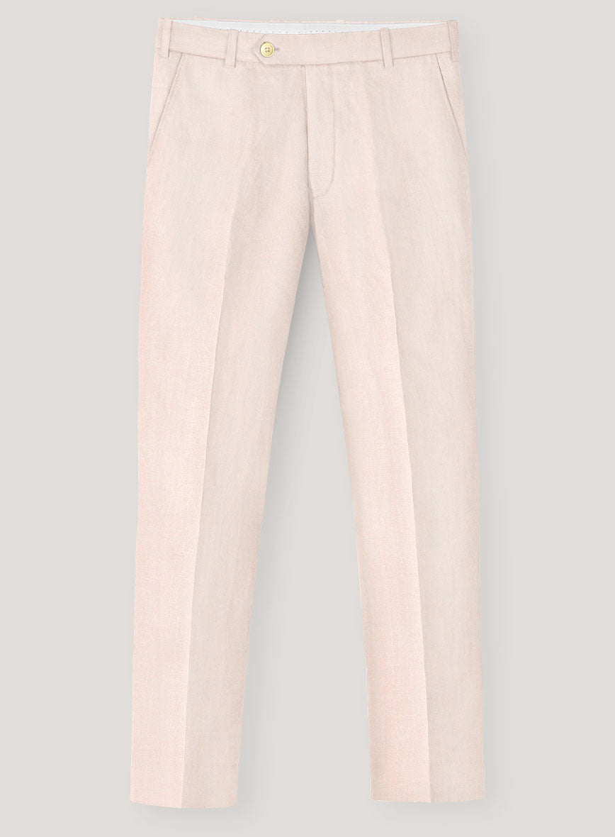 Italian Prato Light Pink Linen Suit - StudioSuits
