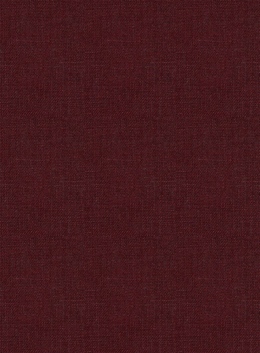 Italian Prato Maroon Linen Highland Trousers - StudioSuits