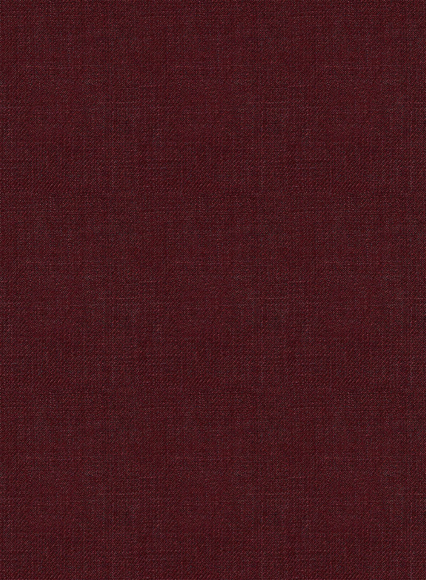 Italian Prato Maroon Linen Pants - StudioSuits