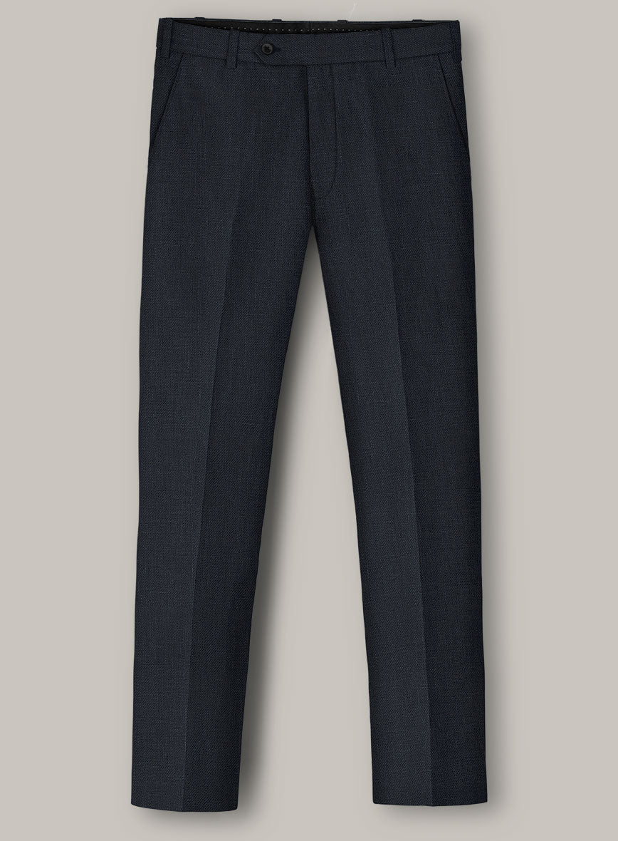 Italian Prato Midnight Linen Pants - StudioSuits