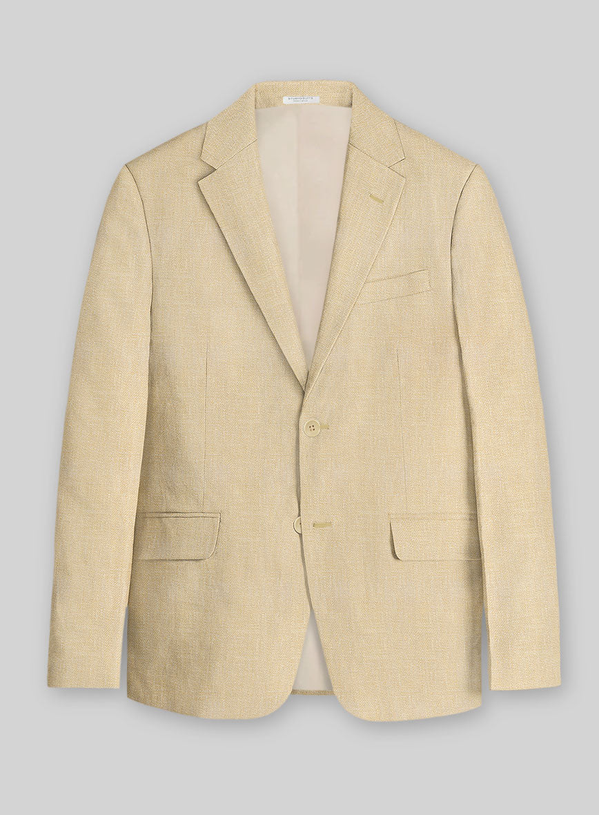 Italian Prato Musk Linen Jacket - StudioSuits