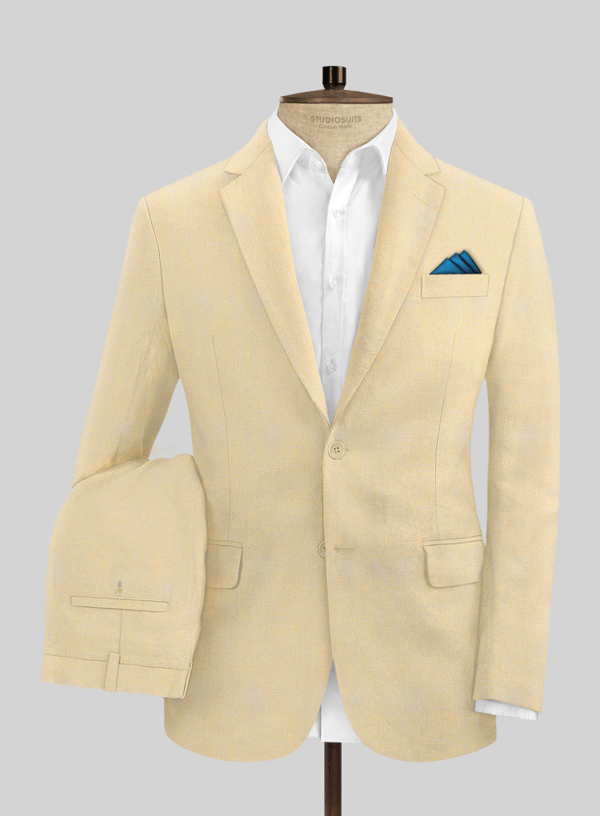 Italian Prato Musk Linen Suit - StudioSuits