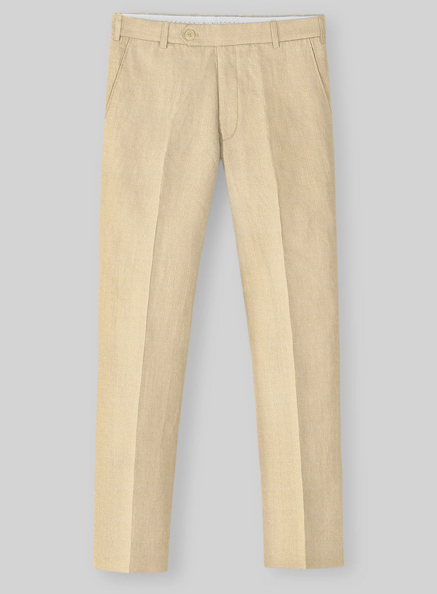 Italian Prato Musk Linen Pants - StudioSuits