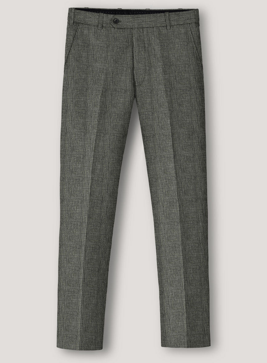 Italian Prato Olive Glen Linen Pants - StudioSuits