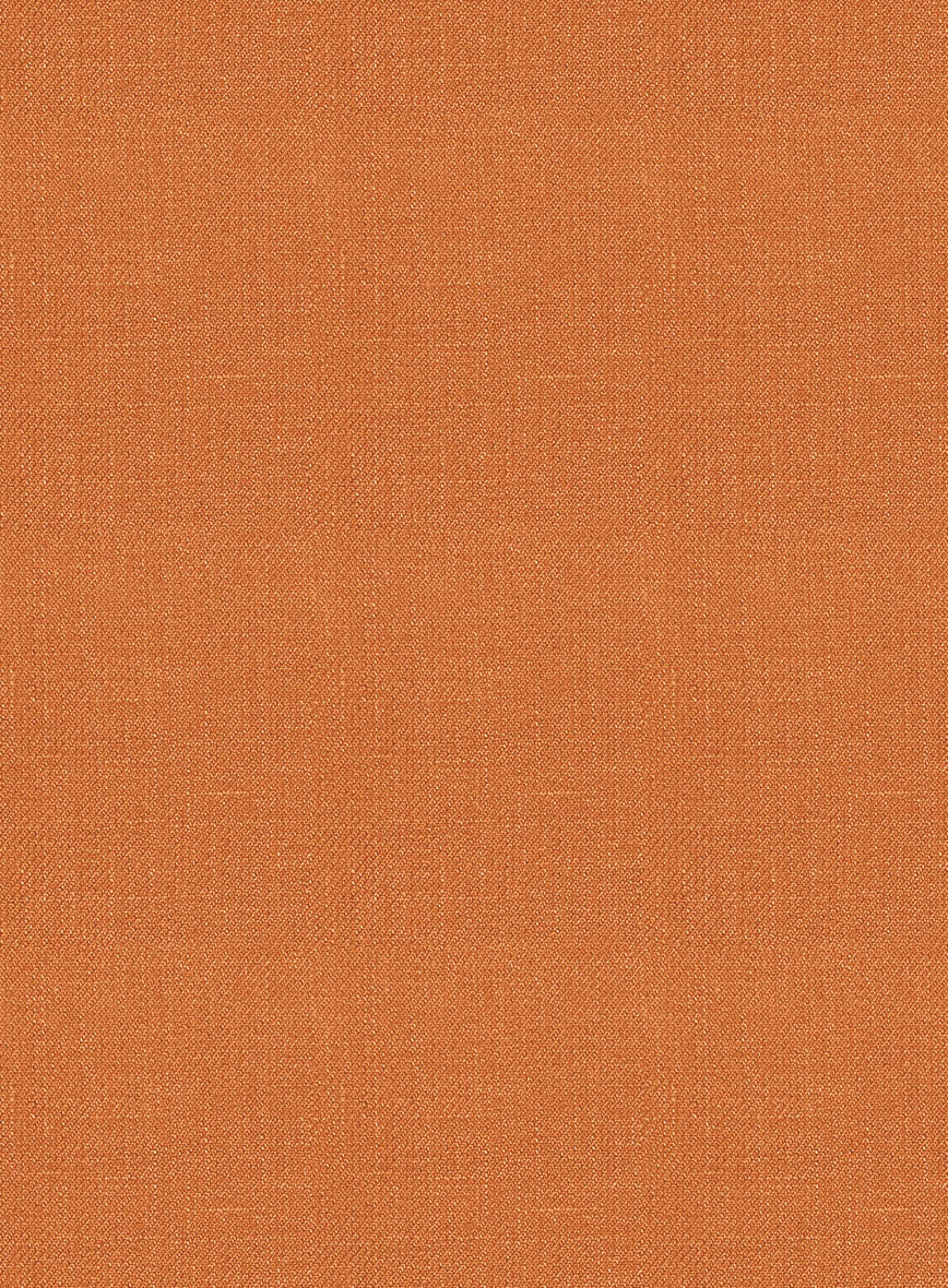Italian Prato Orange Linen Pants - StudioSuits