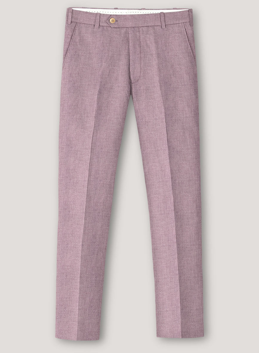 Italian Prato Orchid Mist Linen Pants - StudioSuits