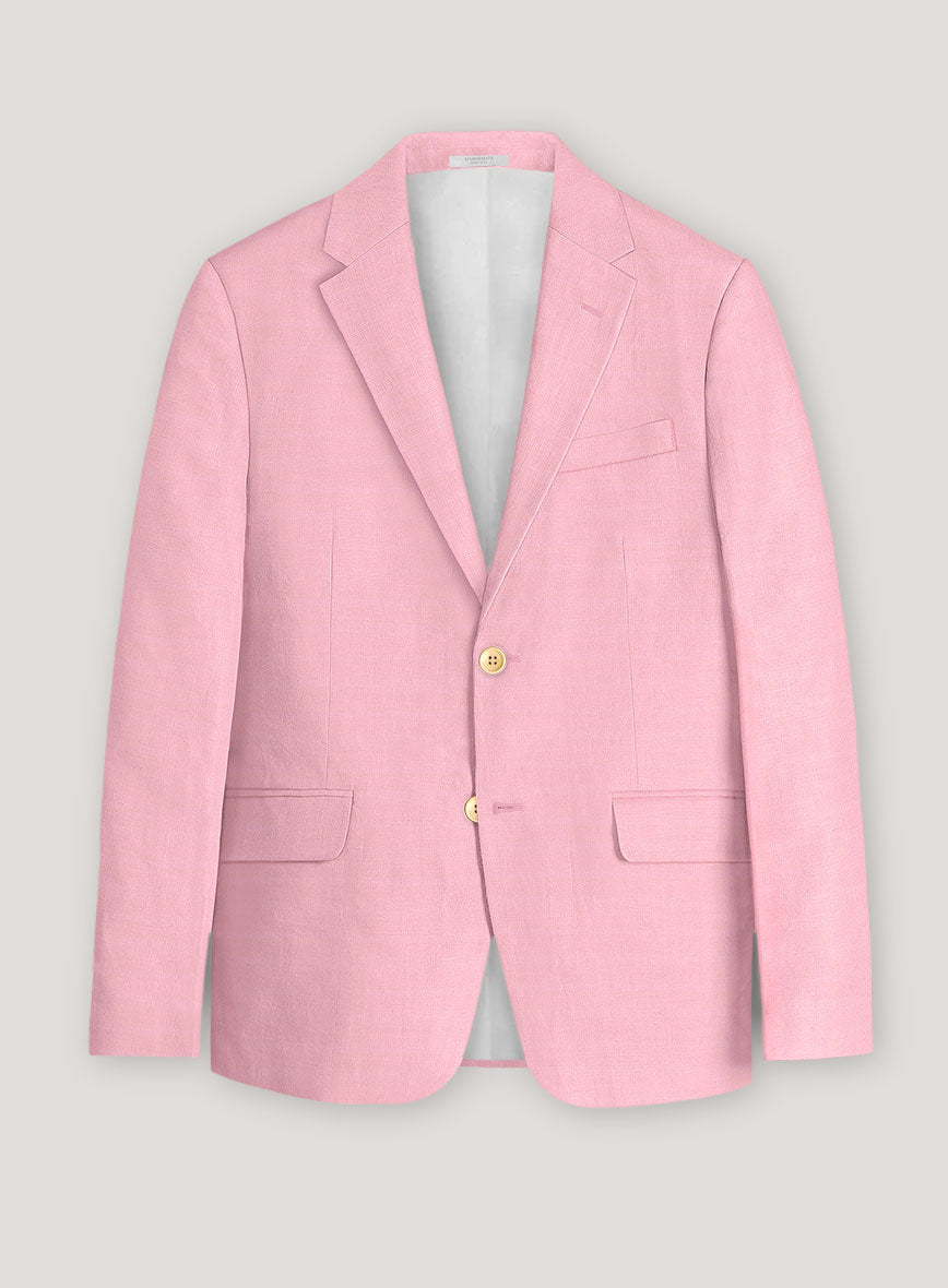 Italian Prato Pink Linen Suit - StudioSuits