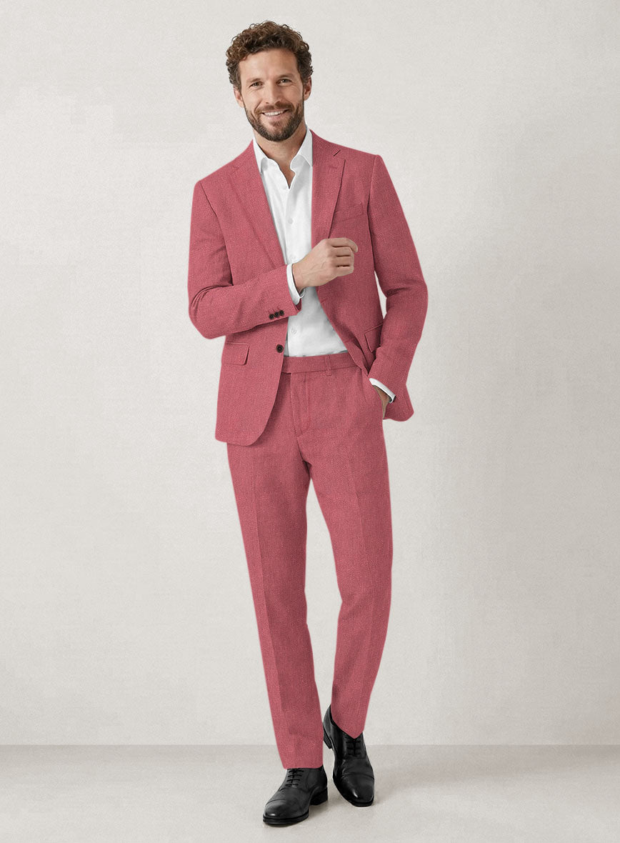 Italian Prato Rosewood Linen Suit - StudioSuits