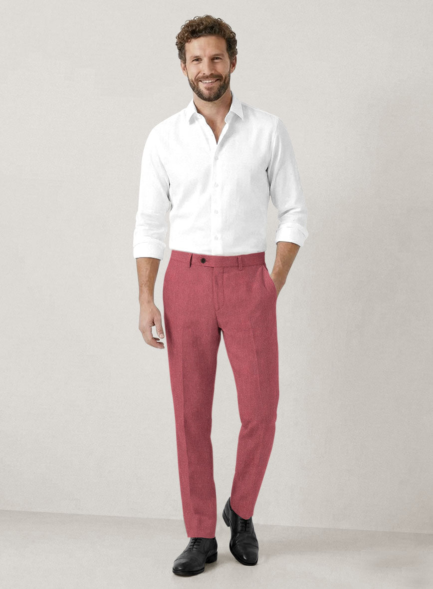 Italian Prato Rosewood Linen Suit - StudioSuits