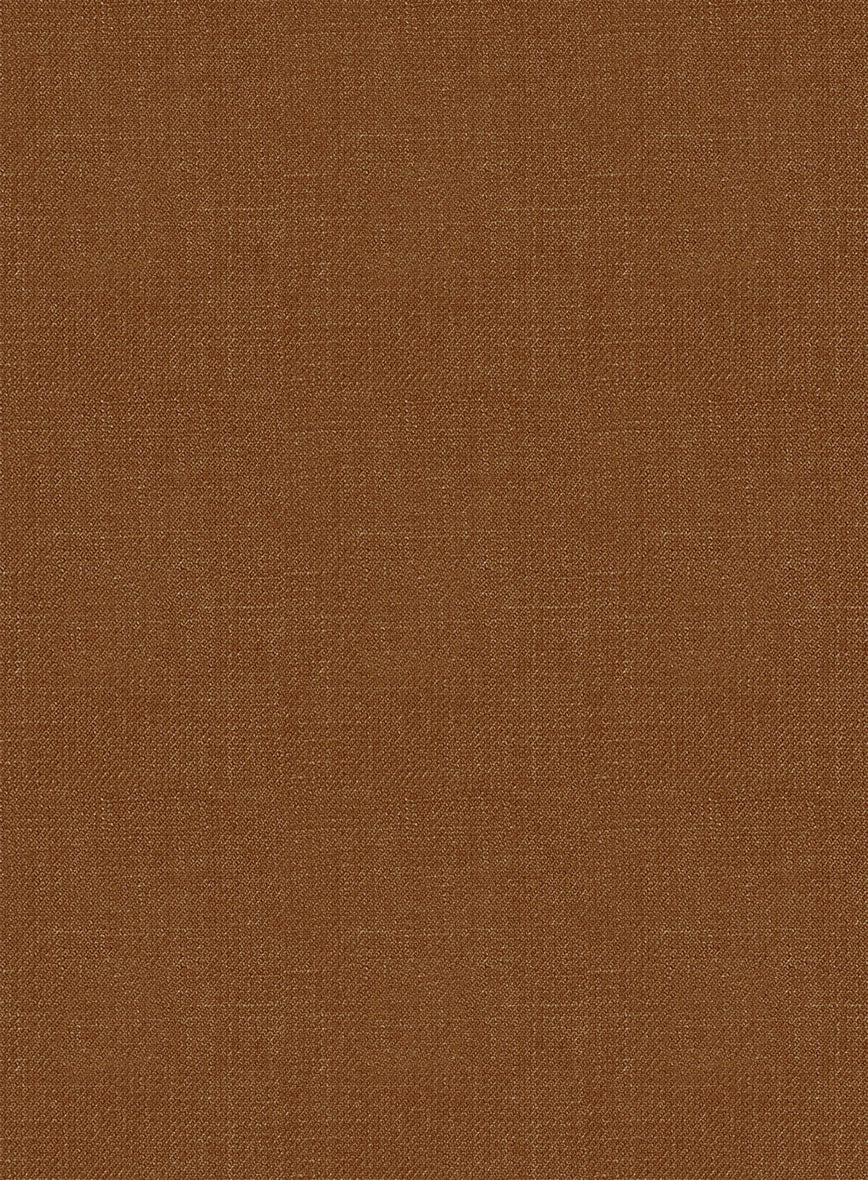 Italian Prato Rust Linen Highland Trousers - StudioSuits