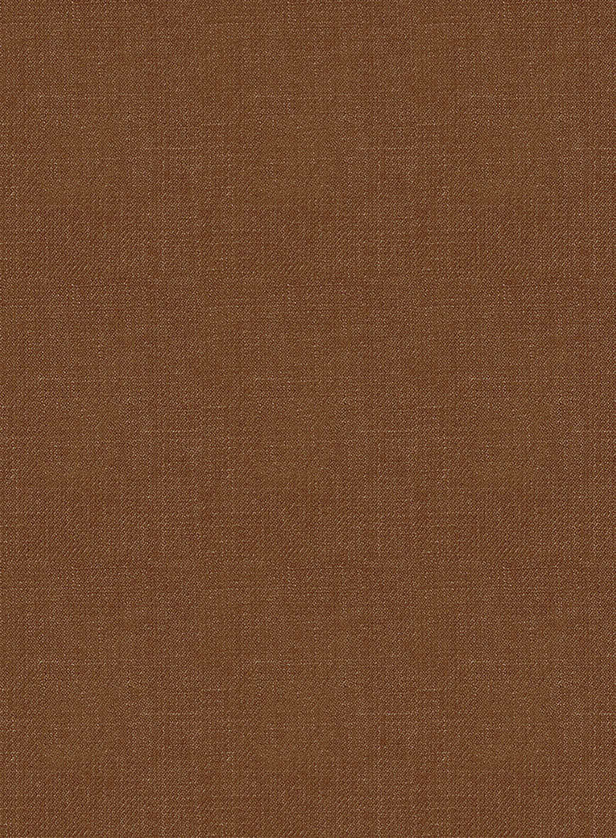 Italian Prato Rust Linen Highland Trousers - StudioSuits