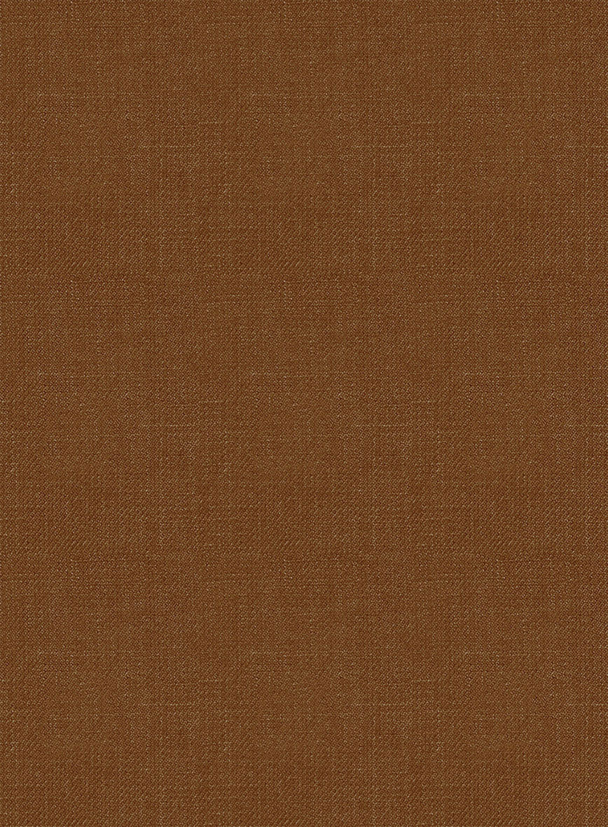 Italian Prato Rust Linen Highland Trousers - StudioSuits