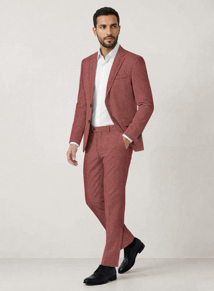 Italian Prato Tango Houndstooth Linen Suit - StudioSuits