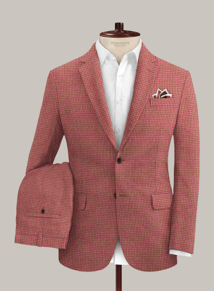 Italian Prato Tango Houndstooth Linen Suit - StudioSuits
